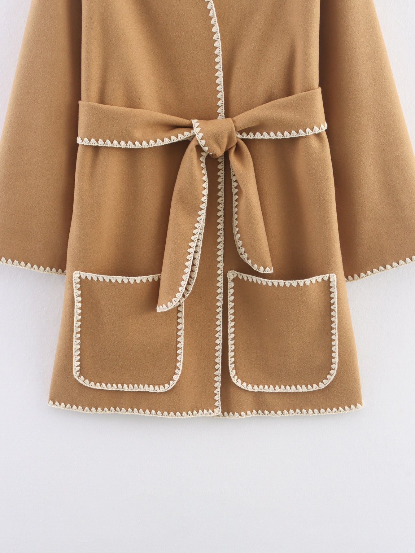 The Beige Agenda Belted Coat