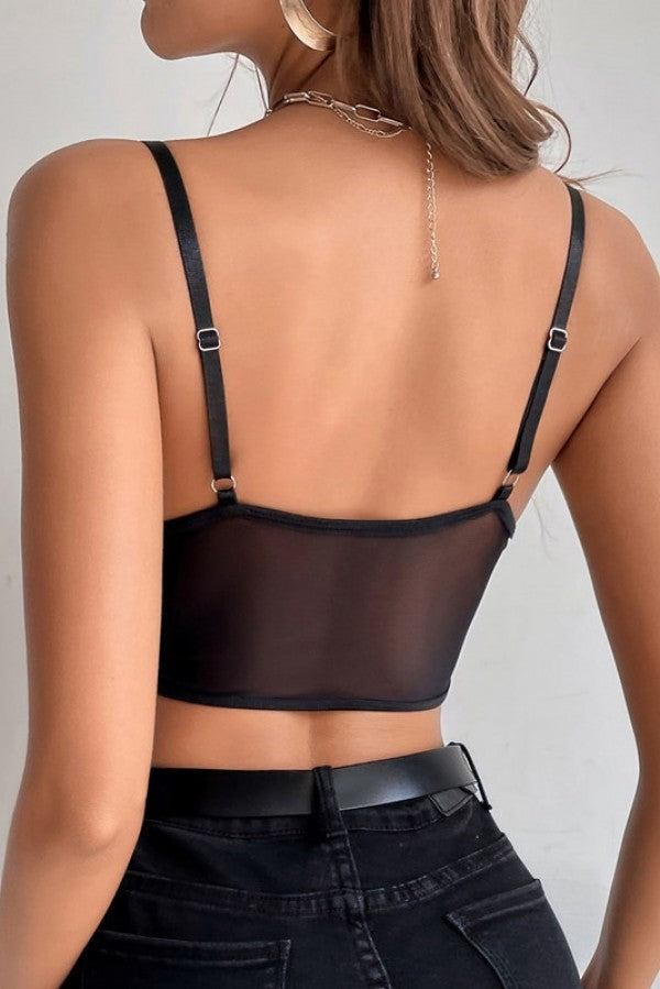 Noir Lace Bralette Top