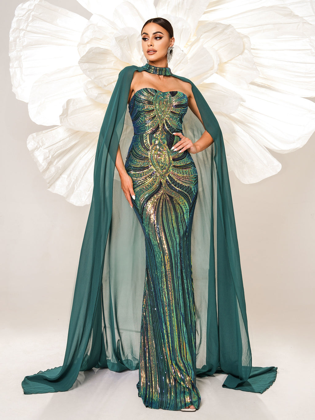 The Seraphine Cape Gown