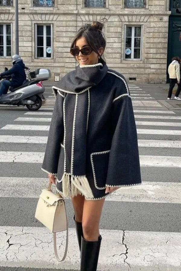 Plush Coat & Scarf Set