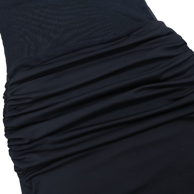 Midnight Tidal Silhouette Dress