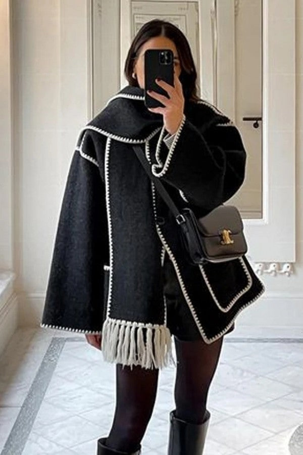 Plush Coat & Scarf Set