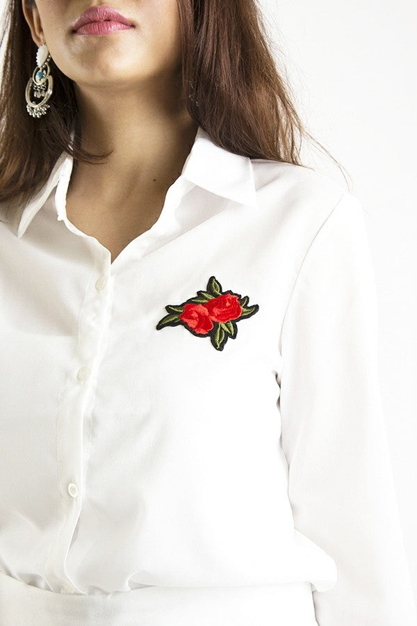 Embroidered Patch Shirt