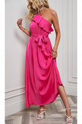 Pink One Shoulder Dress