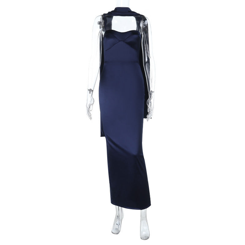 Celestine Satin Evening Dress