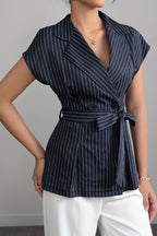 Boss Mode Striped Blazer Top