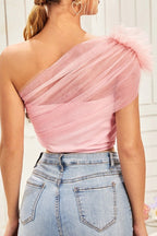 Eleonore Pink Ruffle Top