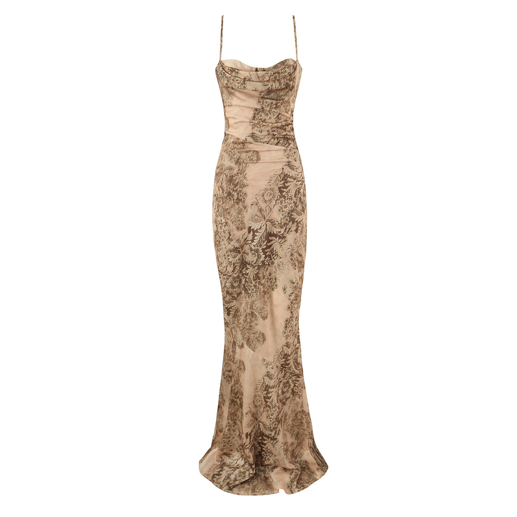 Aurelia Drape Column Gown