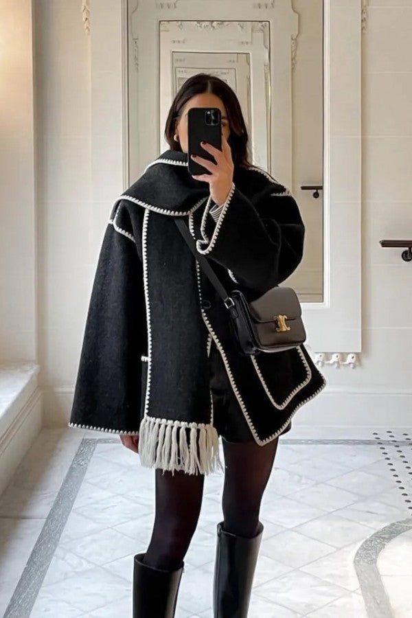 Plush Coat & Scarf Set