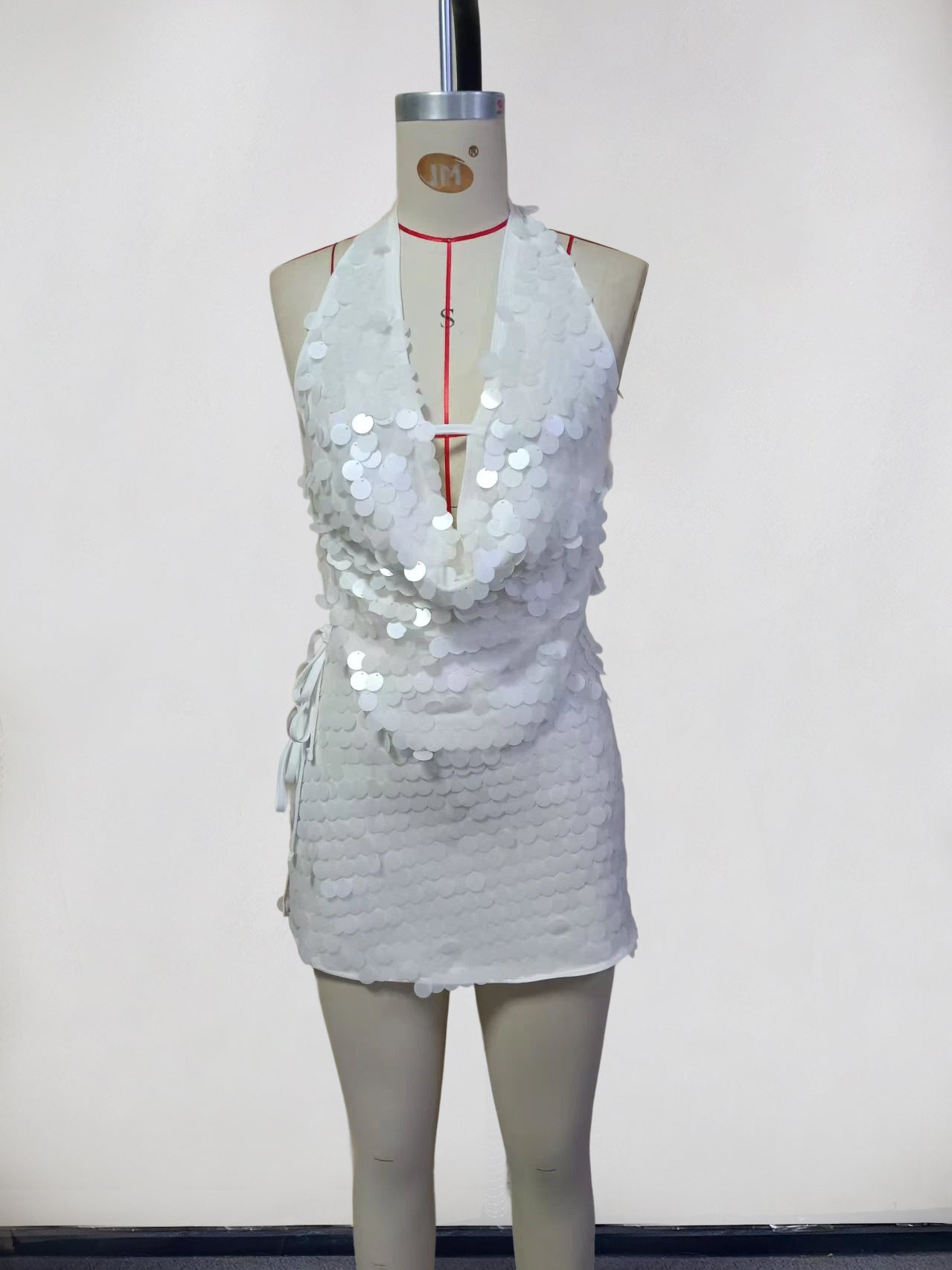 Ivory Sequin Halter Set