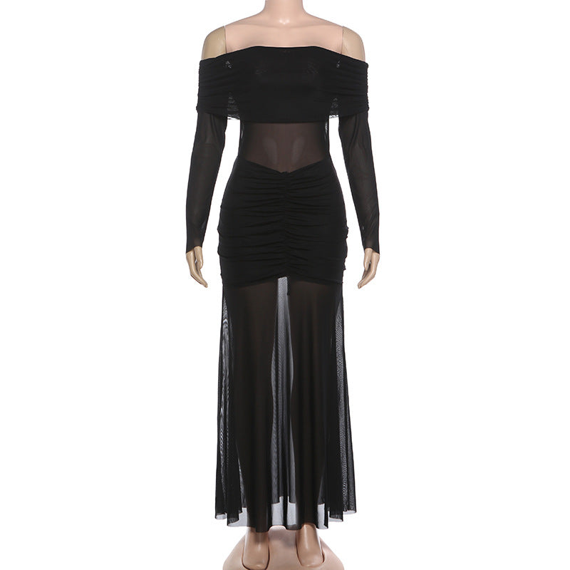 Élan Noire Sheer Dress