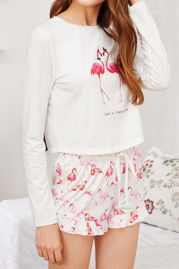 Flamingo Tee & Shorts Set