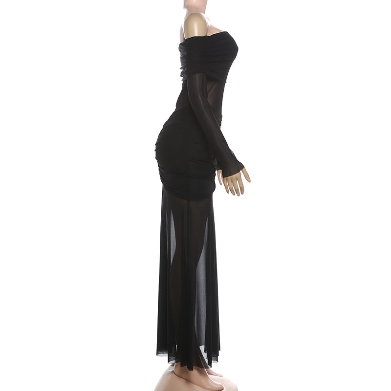Élan Noire Sheer Dress