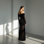 Élan Noire Sheer Dress