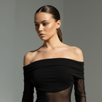 Élan Noire Sheer Dress