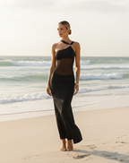 Midnight Tidal Silhouette Dress