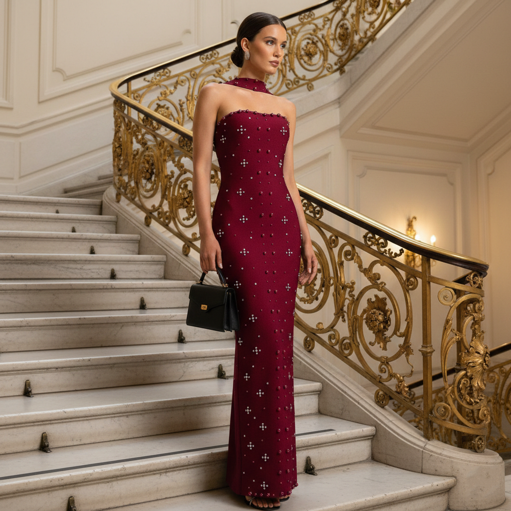 Château Lumière Noir Dress