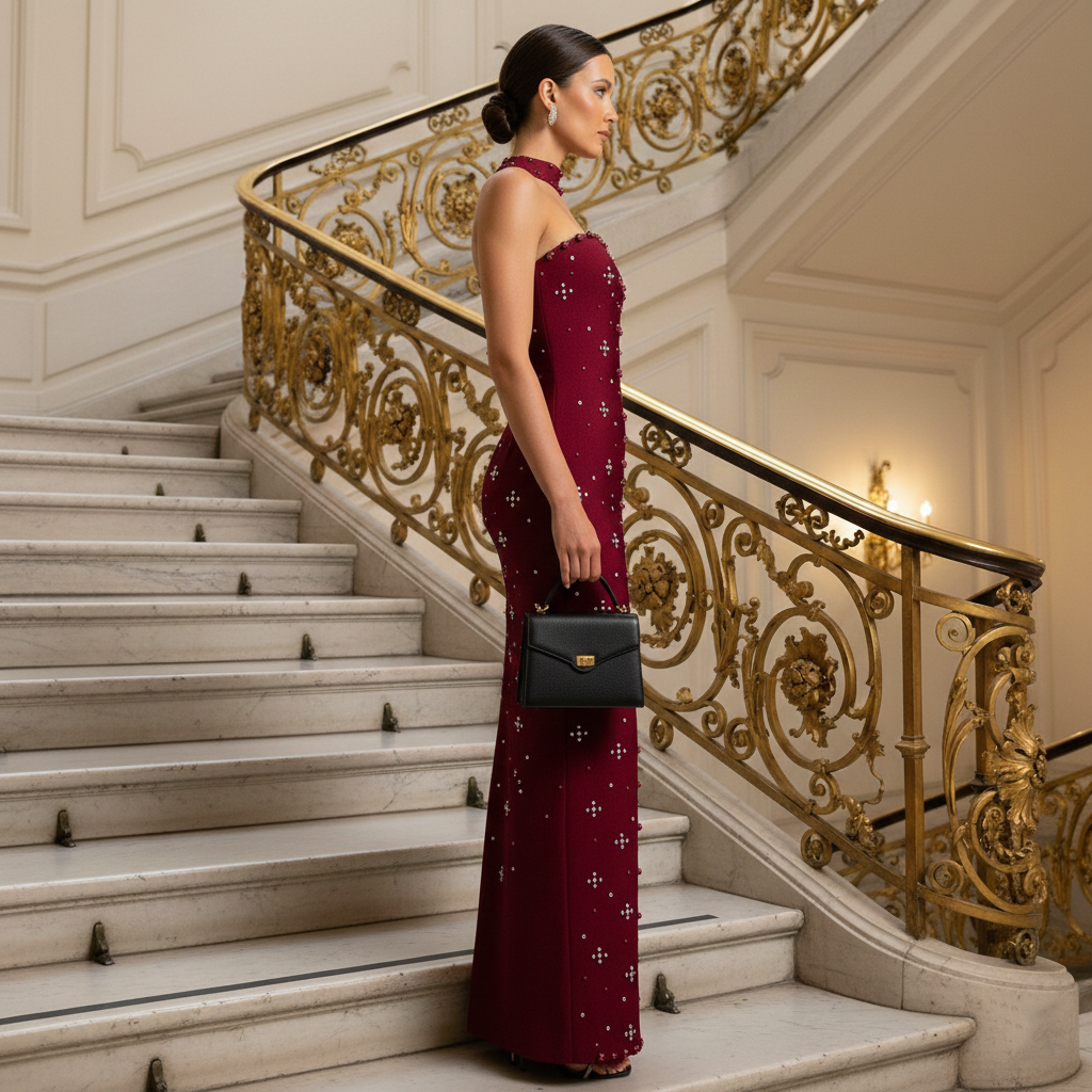 Château Lumière Noir Dress