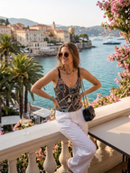 Midnight Mosaic Beaded Top