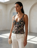 Midnight Mosaic Beaded Top