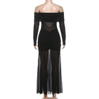 Élan Noire Sheer Dress