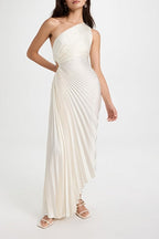 White Pleated Dress