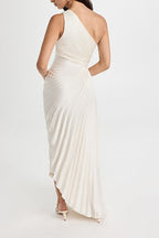 White Pleated Dress