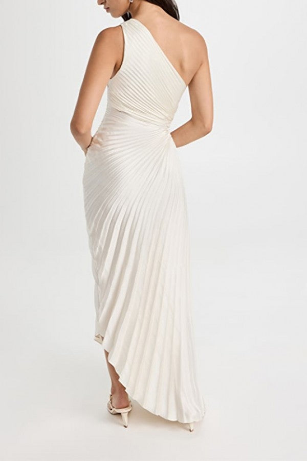 White Pleated Dress