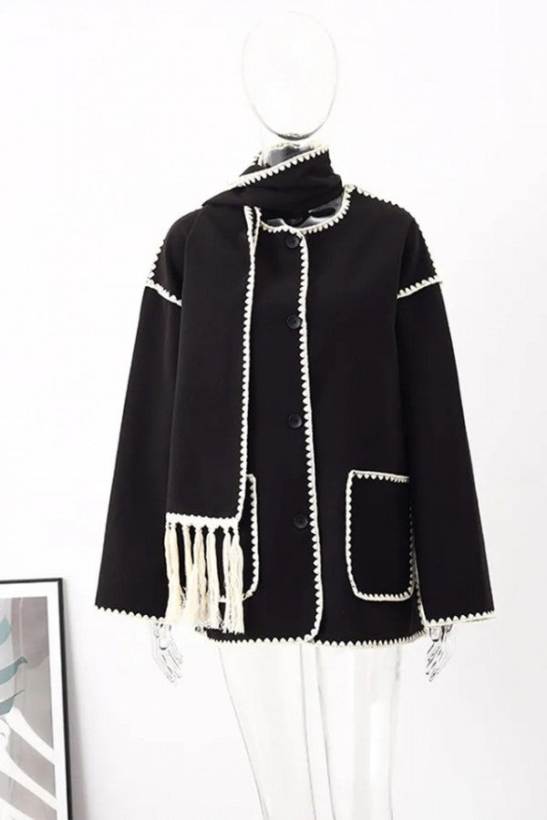 Plush Coat & Scarf Set