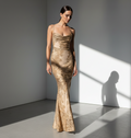 Aurelia Drape Column Gown