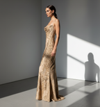Aurelia Drape Column Gown
