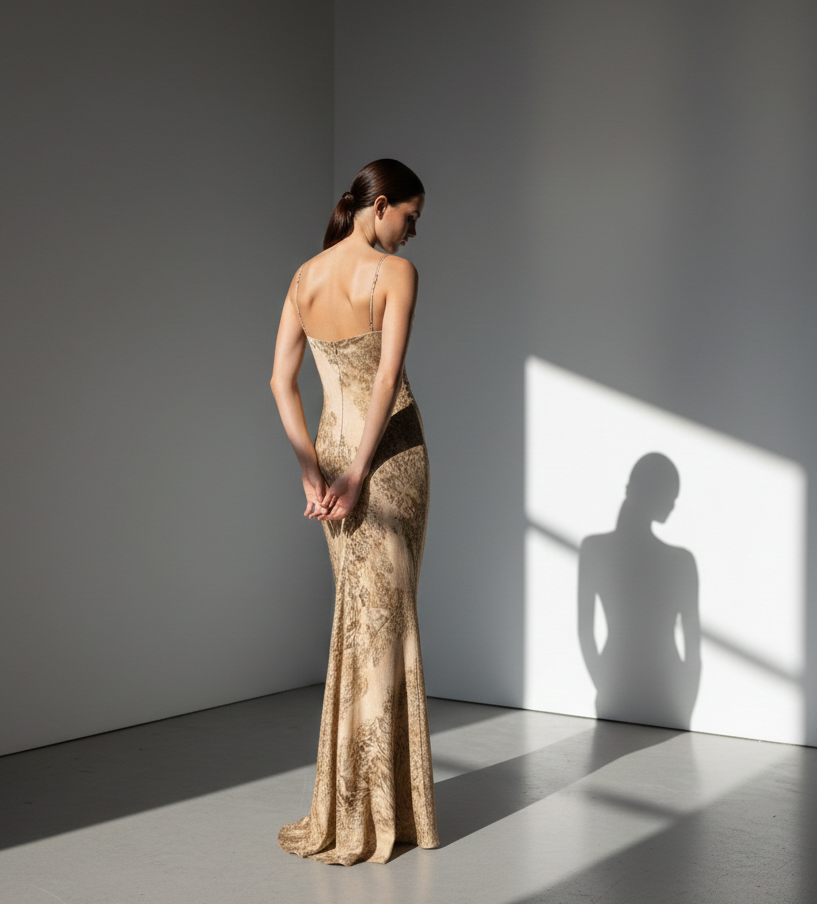 Aurelia Drape Column Gown