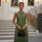 Emerald Cascade Fringe Dress