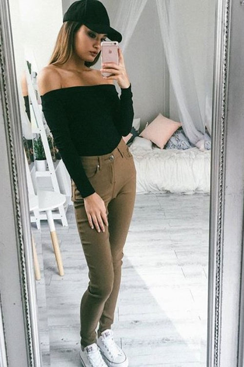 Black Off Shoulder Top