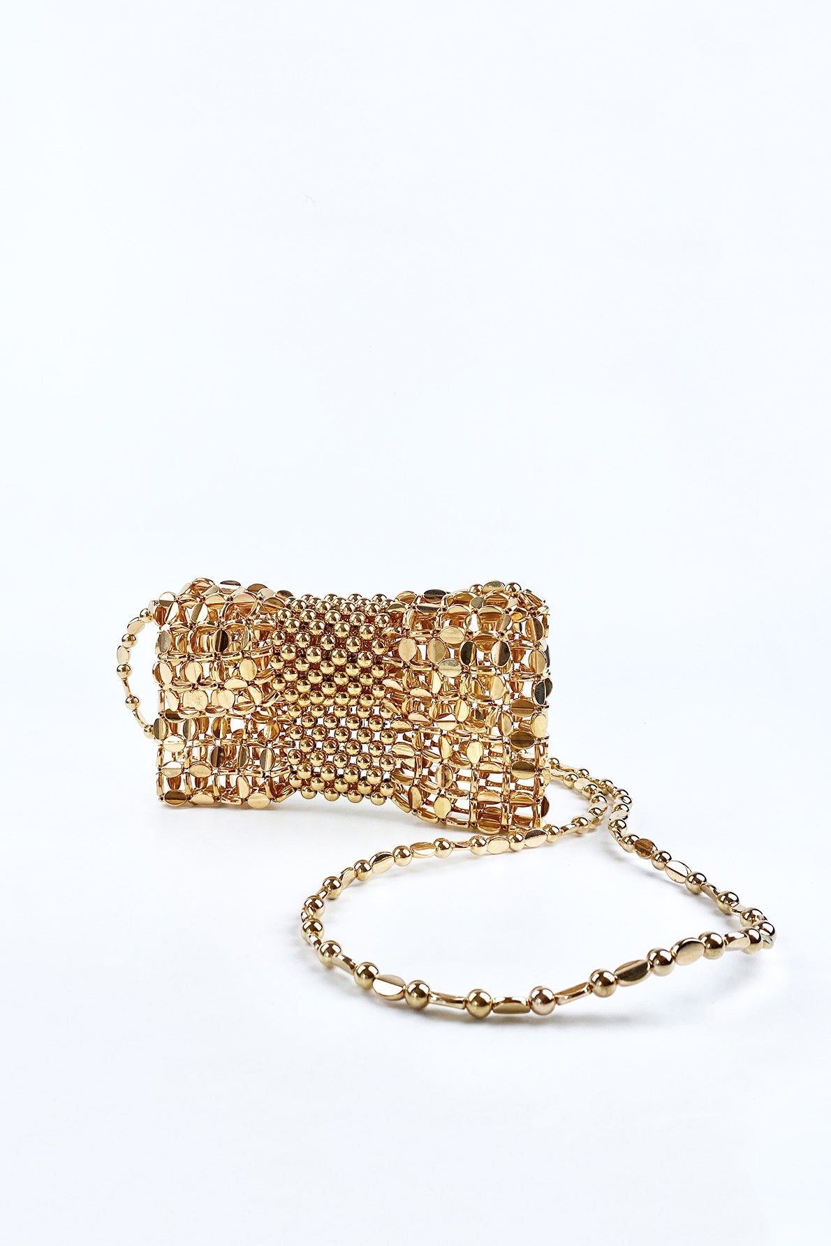 Golden Beaded Luxe Bag