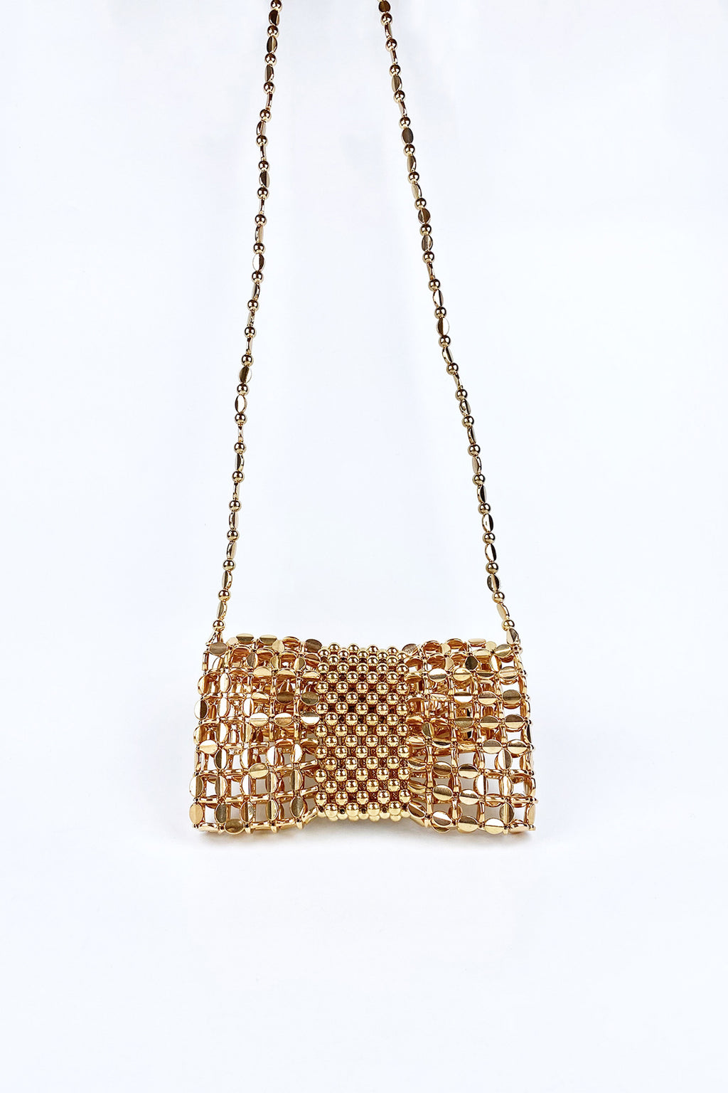Golden Beaded Luxe Bag