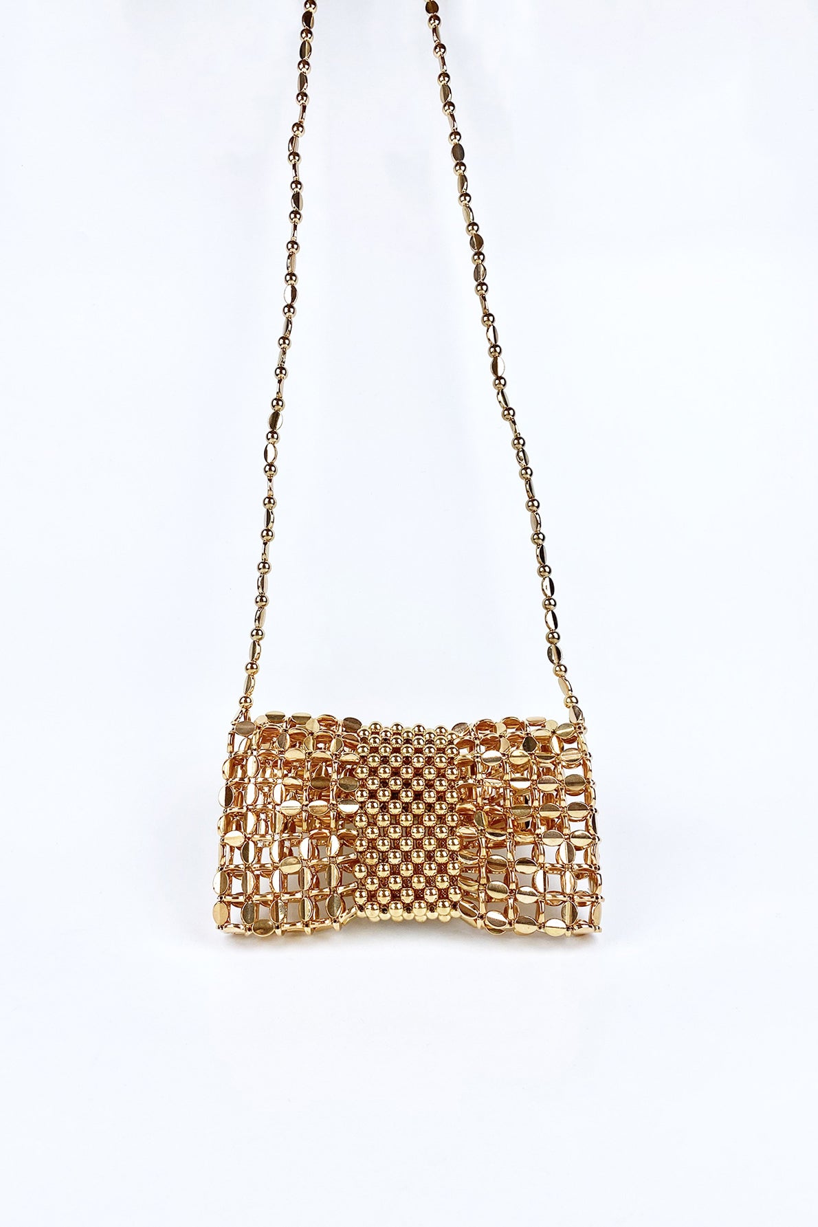 Golden Beaded Luxe Bag