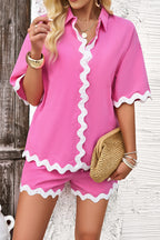 Pink Lace Summer Co-ords