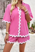 Pink Lace Summer Co-ords