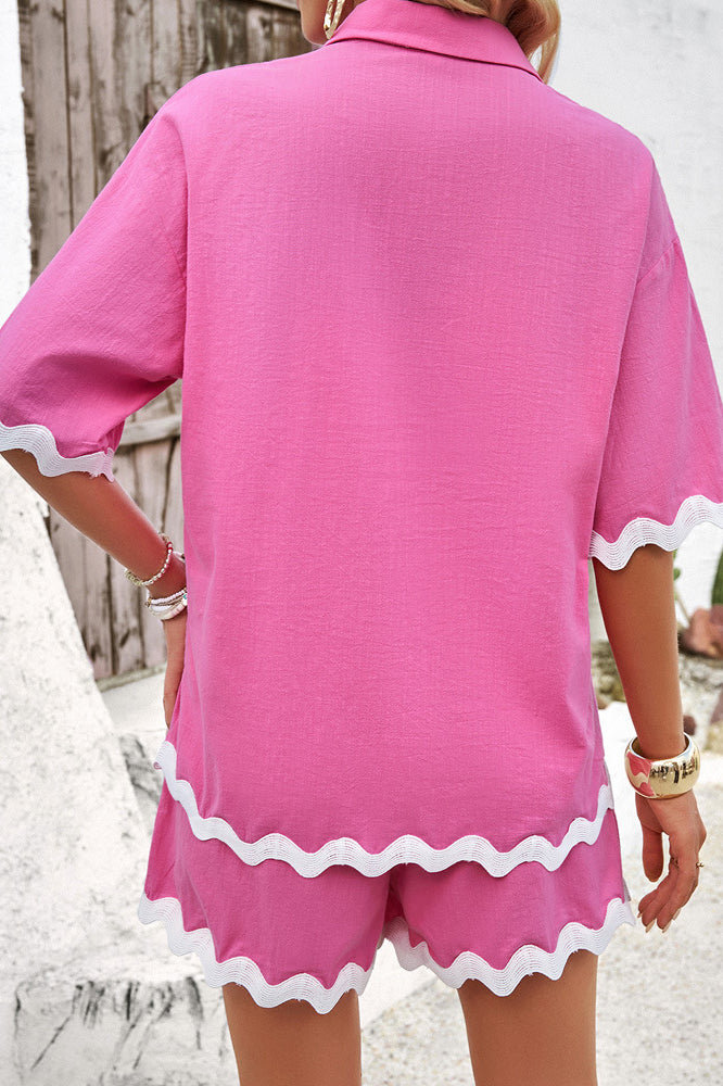 Pink Lace Summer Co-ords