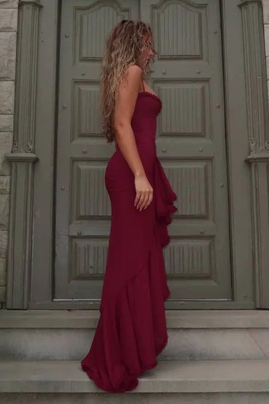 Ruffle Me Red Dress