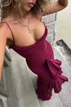 Ruffle Me Red Dress