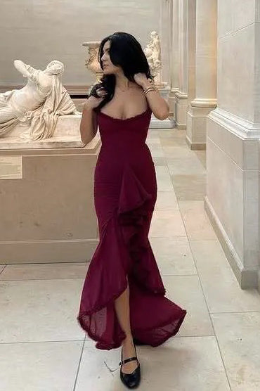Ruffle Me Red Dress