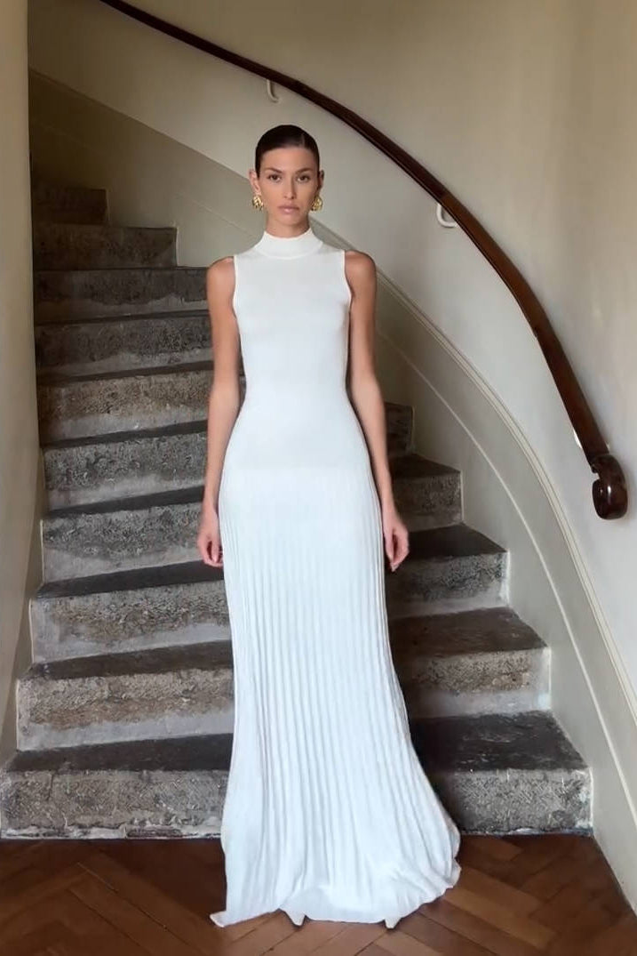 Ivory Ribbed Dress