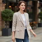Ivory Tweed Power Blazer