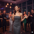 Noir Lumière Luxe Dress