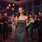 Noir Lumière Luxe Dress