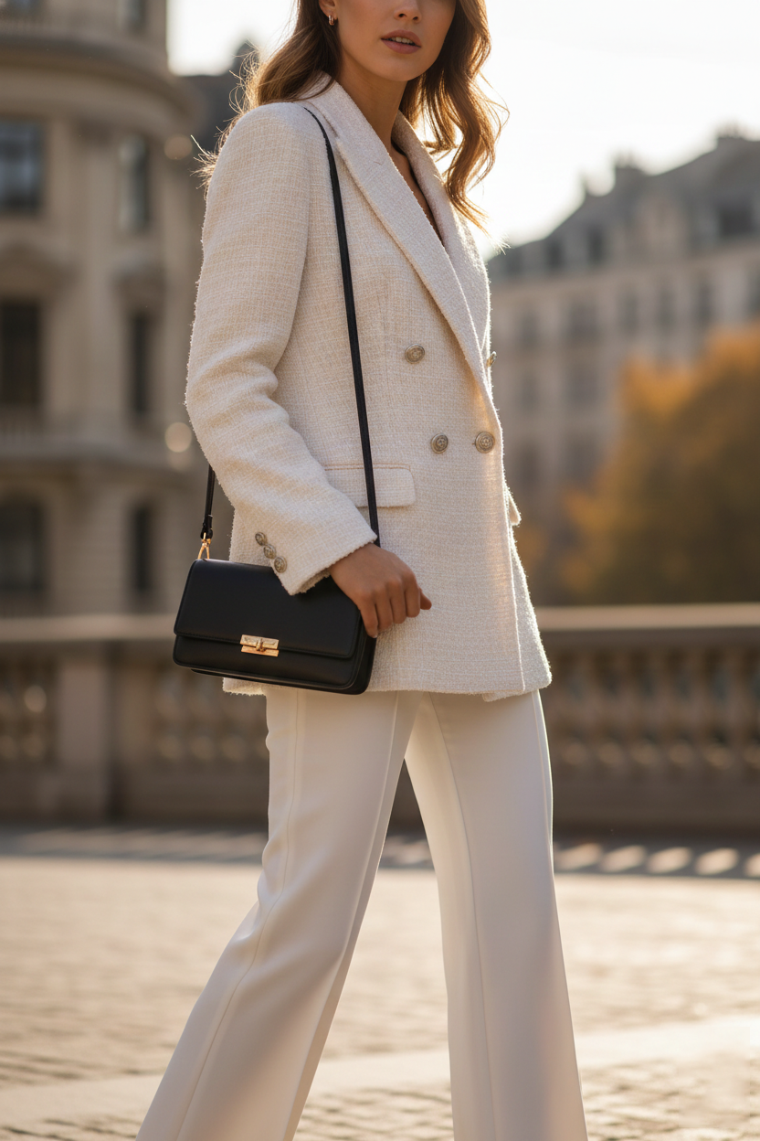 Ivory Icon Tweed Blazer