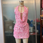 Pink Champagne Sequin Set