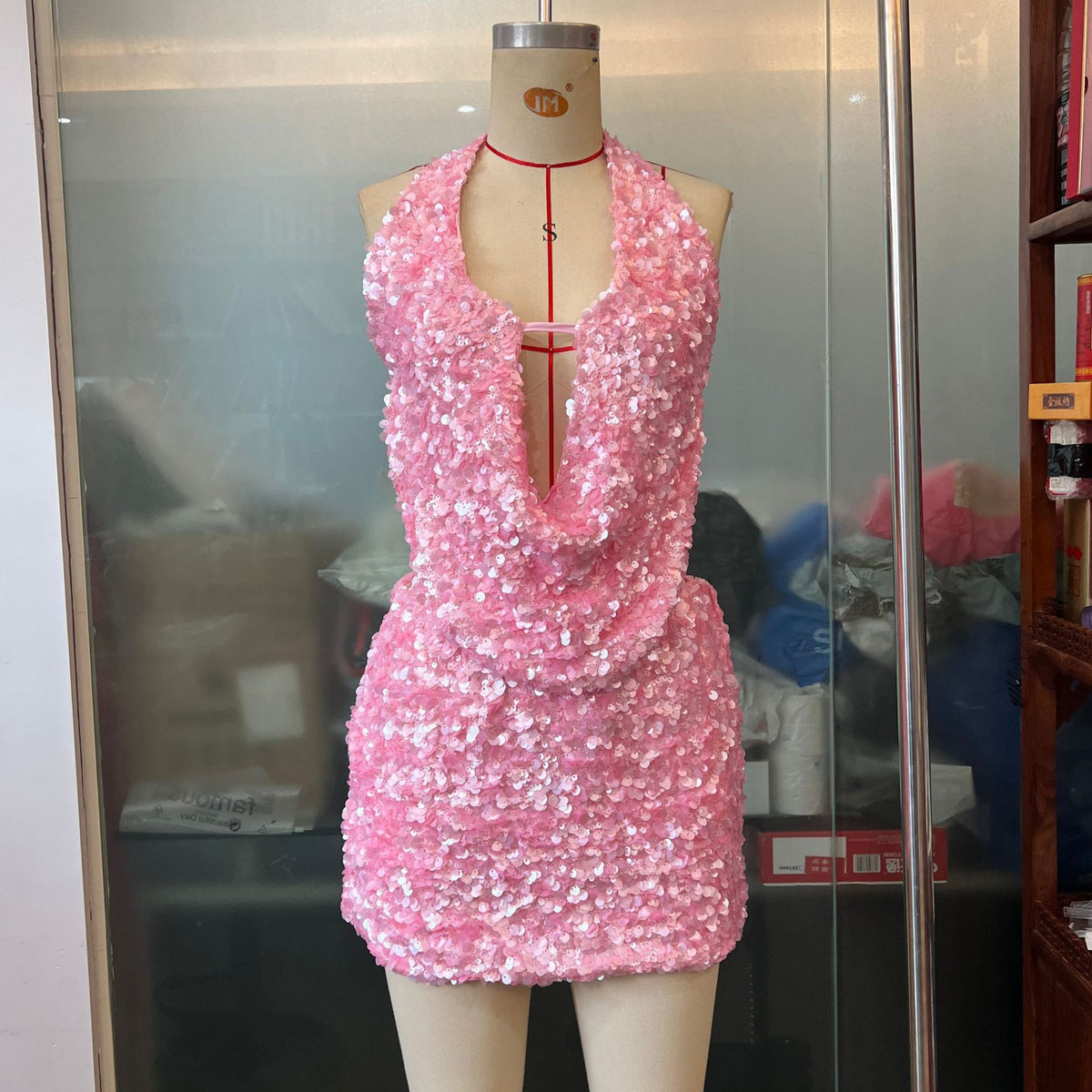 Pink Champagne Sequin Set